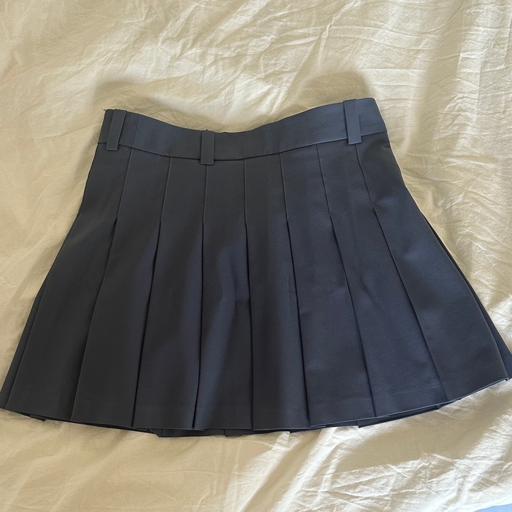 Sunday Best Olive Micro Skirt Blue Pleated Skirt Size 8 NWOT